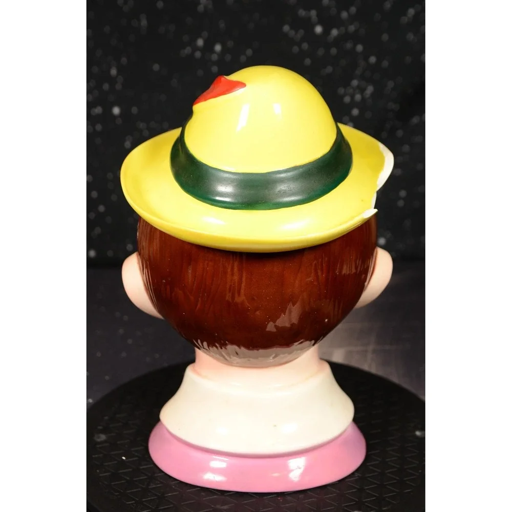 RARE Pinocchio Head Cookie Jar‎ Walt Disney Vintage Disneyana Collectible
